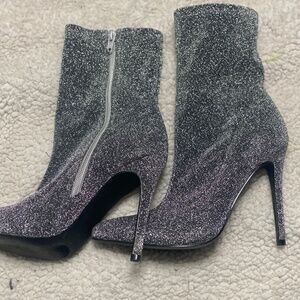 Glitter stiletto boots